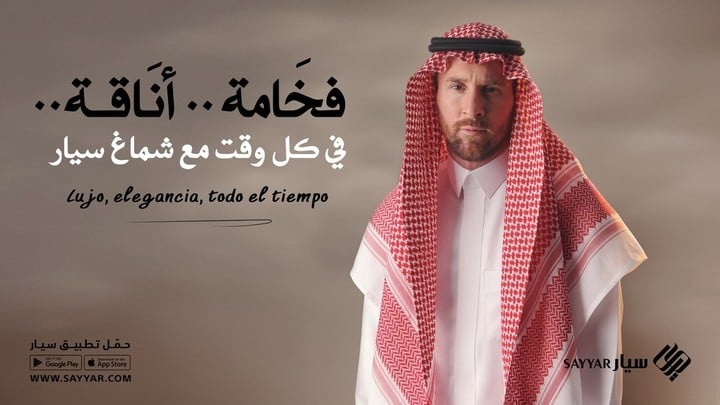 Messi se convierte en la imagen de una marca de ropa tradicional de lujo de Arabia Saudí